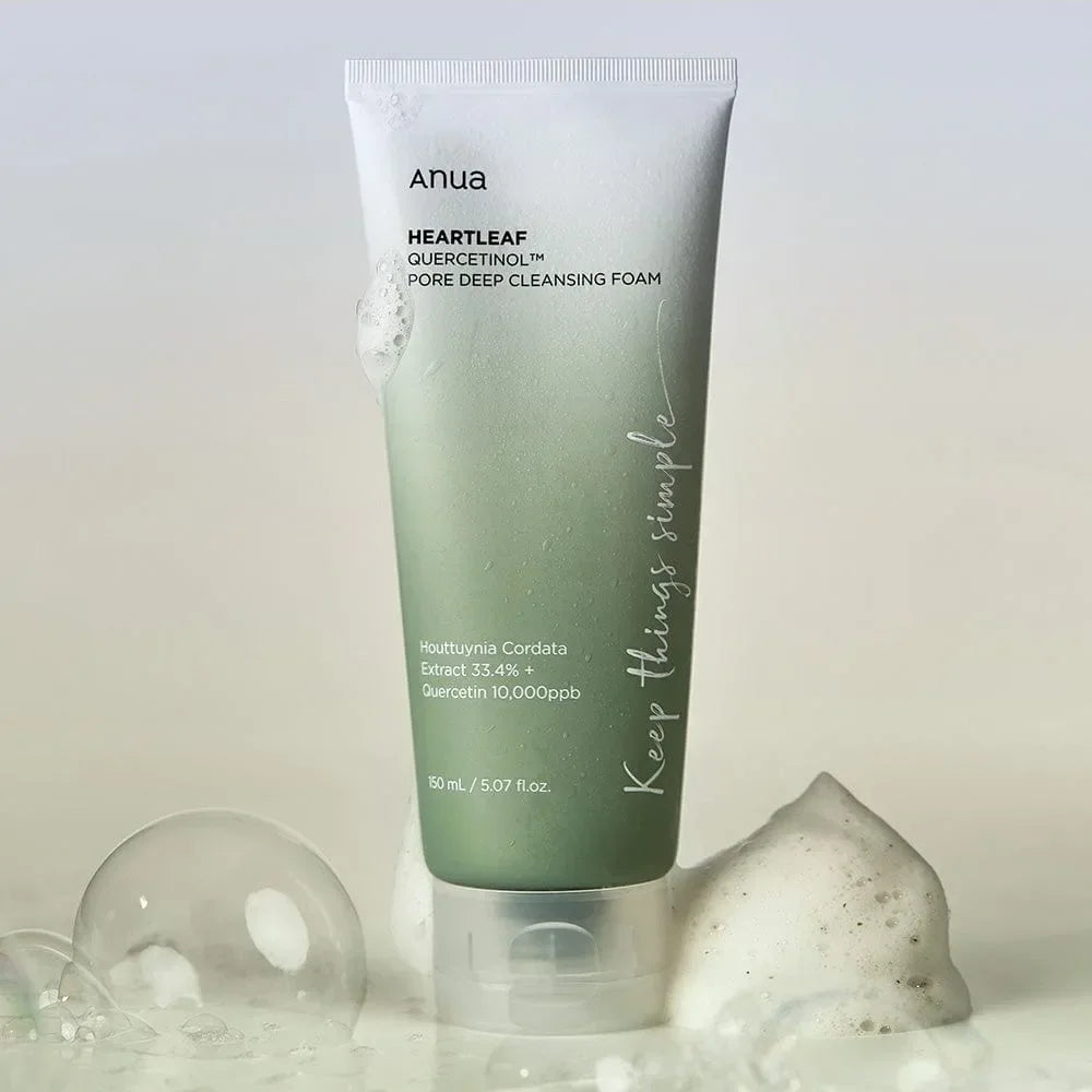 Anua heart leaf quercetinol pore deep cleansing foam